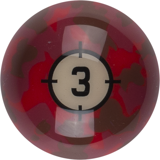 Aramith Camouflage Replacement Ball – #3 | Golden Break Billiards